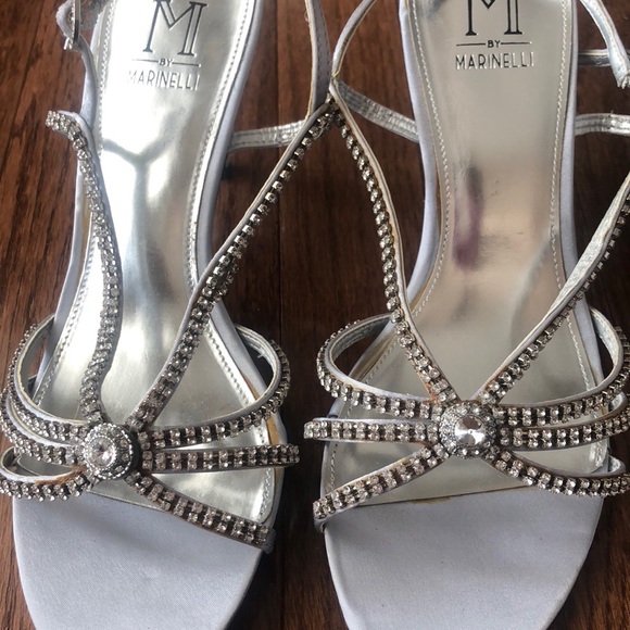 Marinelli silver sequin strappy heels - Picture 2 of 5